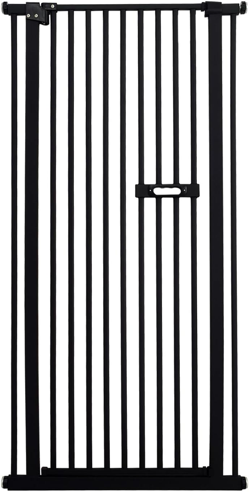 Riin Extra Tall 150Cm Baby Pet Security Gate Metal Safety Guard Tension Pressure Mounted for Children Dog Kitten Adjustable Width Range 75-85Cm Largest Gap between Bars 42Mm Model Main Black image number 6