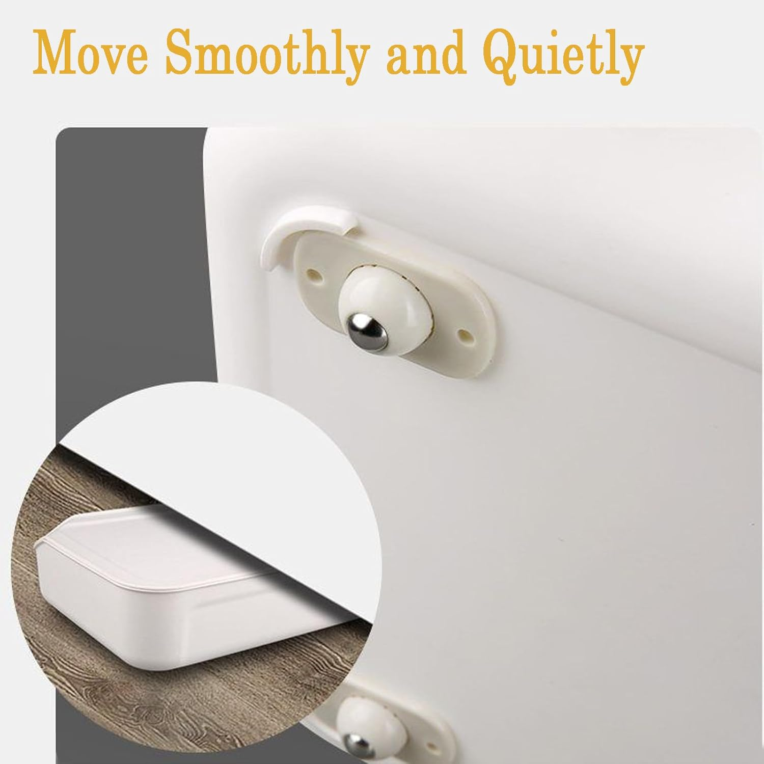 4PCS Self Adhesive Mini Swivel Caster Wheels, 360&deg;Rotation Universal Wheel,Paste Type Ball Caster for Small Furniture Various Storage Boxes image number 6