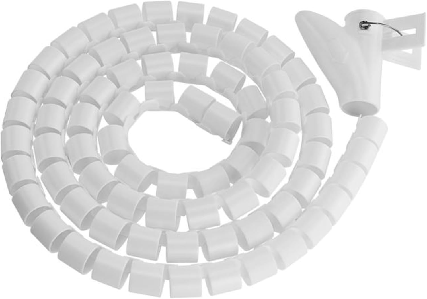 Brateck Coiled Tube Cable Sleeve, White, 1000 X 25 Mm