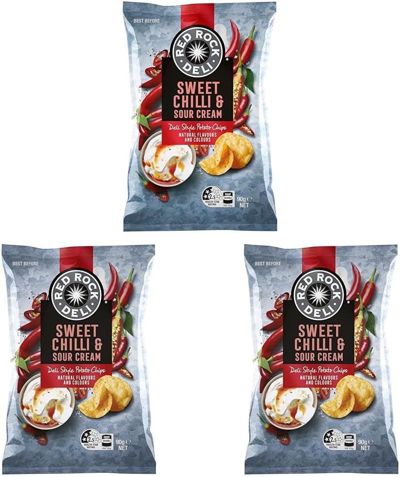 Red Rock Deli Sweet Chilli Sour Cream Potato Chip 90 G