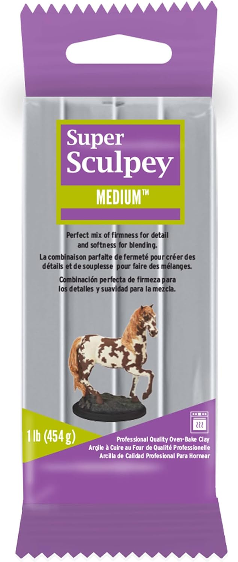 SCULPEY Polyform Super - 1Lb/454G - Medium Blend - Grey Polymer Clay Accessory image number 5