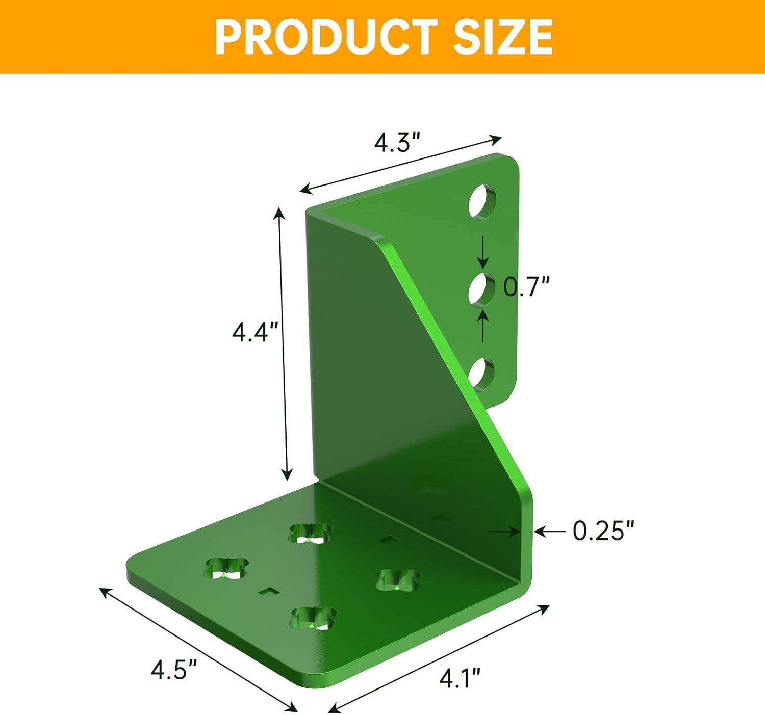 Forogore Bolt on 6" Tractor Driver Step Compatible with John Deere 120 1023E 1025R 1026R image number 3