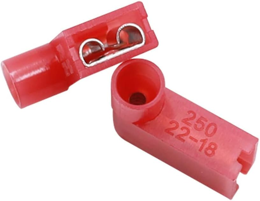 60Pcs Fully Right Angle Insulated Female Flag Spade Terminals Connector 0.5-6Mm image number 1