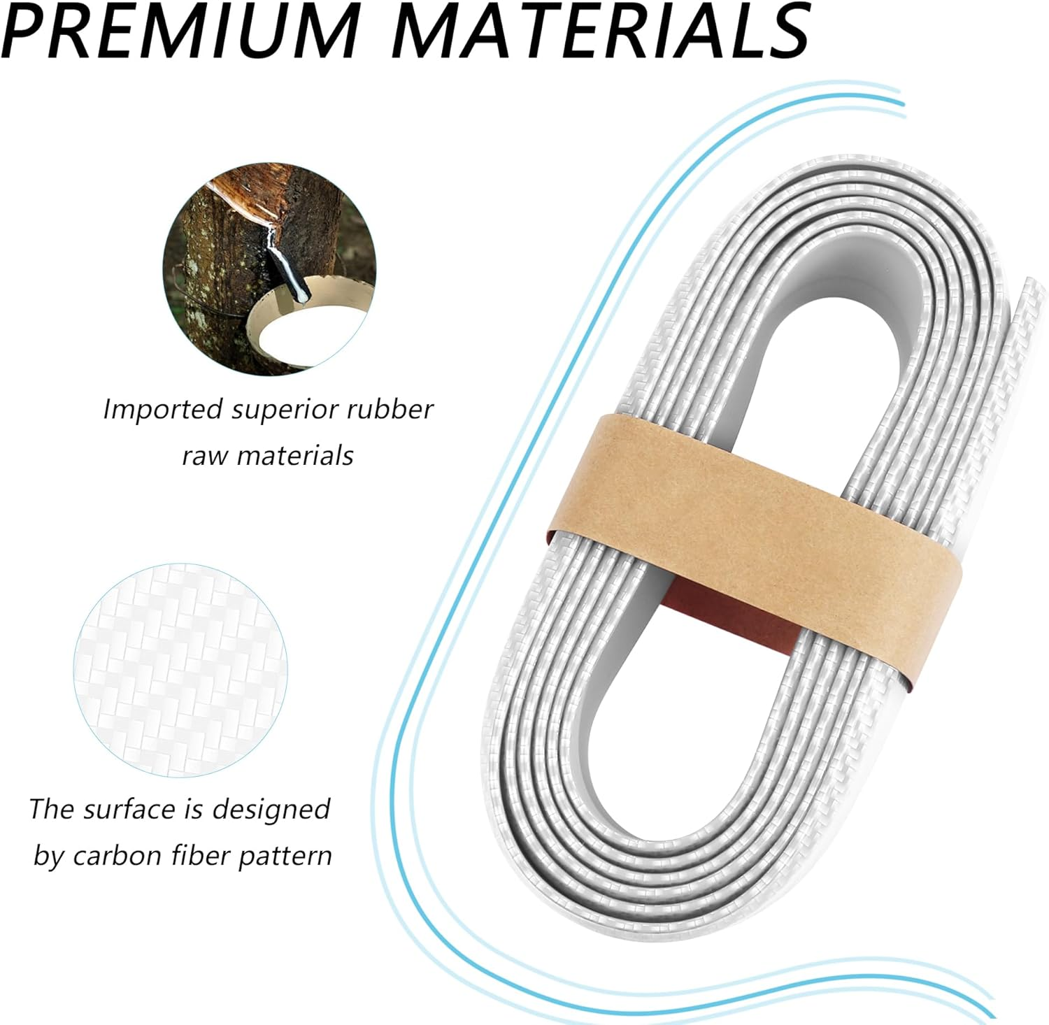 8.2Ft Universal Front Bumper Lip Strip, Anti-Scratch Rubber Spoiler for Side Skirts, Bumpers, Trunk - Car Exterior Accessories for Truck SUV (White) image number 5