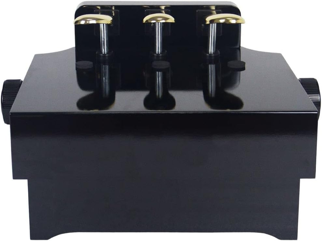 Melodic Piano Pedal Extender Bench Footstool Platform for Kids with 3 Pedals Height Adjustable Black image number 3