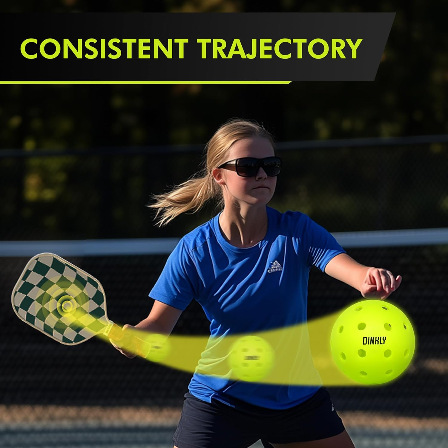 Dinkly Pickleball Balls, Outdoor Pickleballs USAPA Approved, Enhanced Durability Pickle Ball with Roto-Molded & Seamless Design, 40 Holes Green Pickleballs for Beginners Professionals