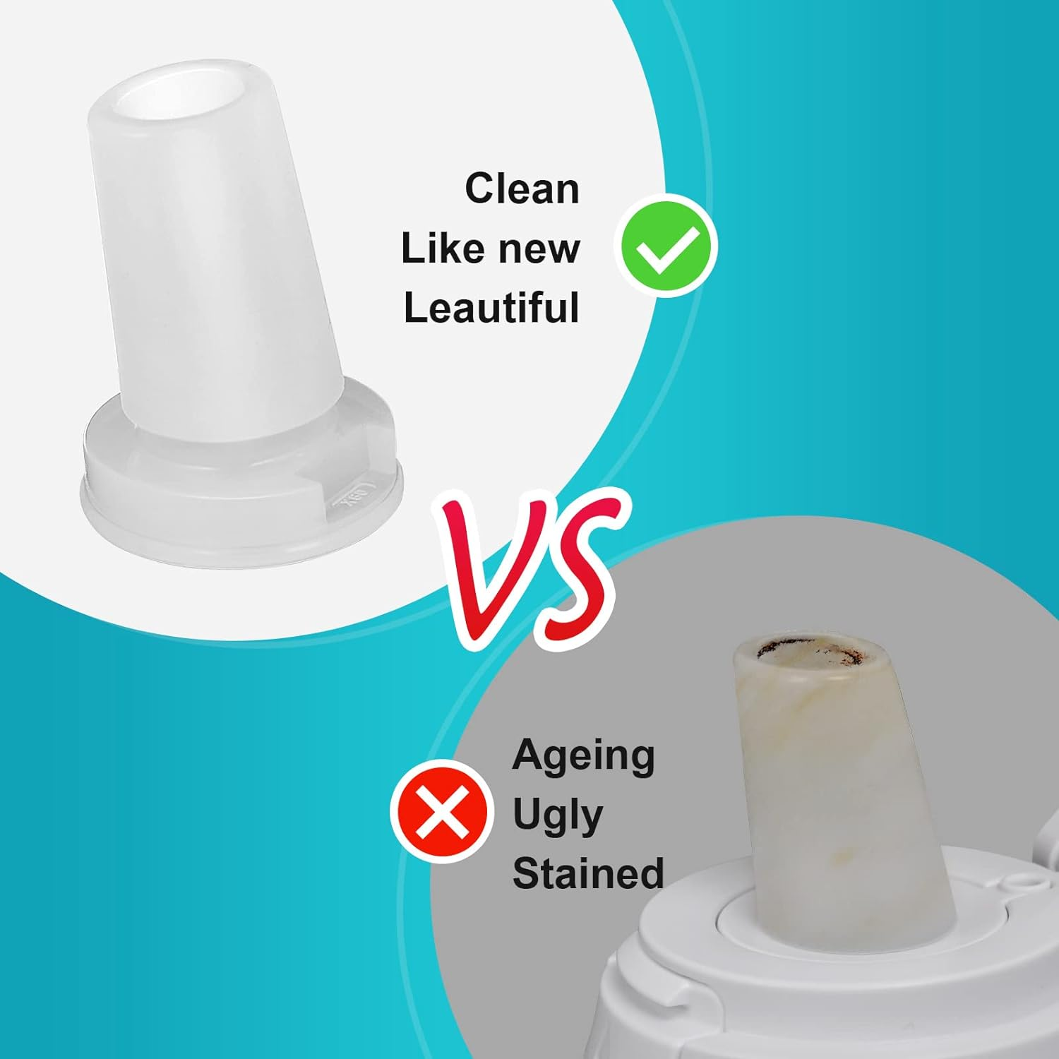 4 Pack Brita Water Bottle Mouthpiece Replacement, Silicone Bite Valve Parts Compatible with Filter & Stainless Steel Bottles image number 2