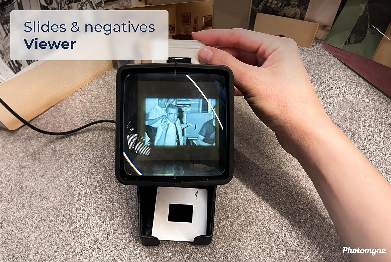 35Mm Slide Viewer, Film Negative Viewer with 3X Magnificationת LED Light Illuminated Viewing, USB or Battery Powered