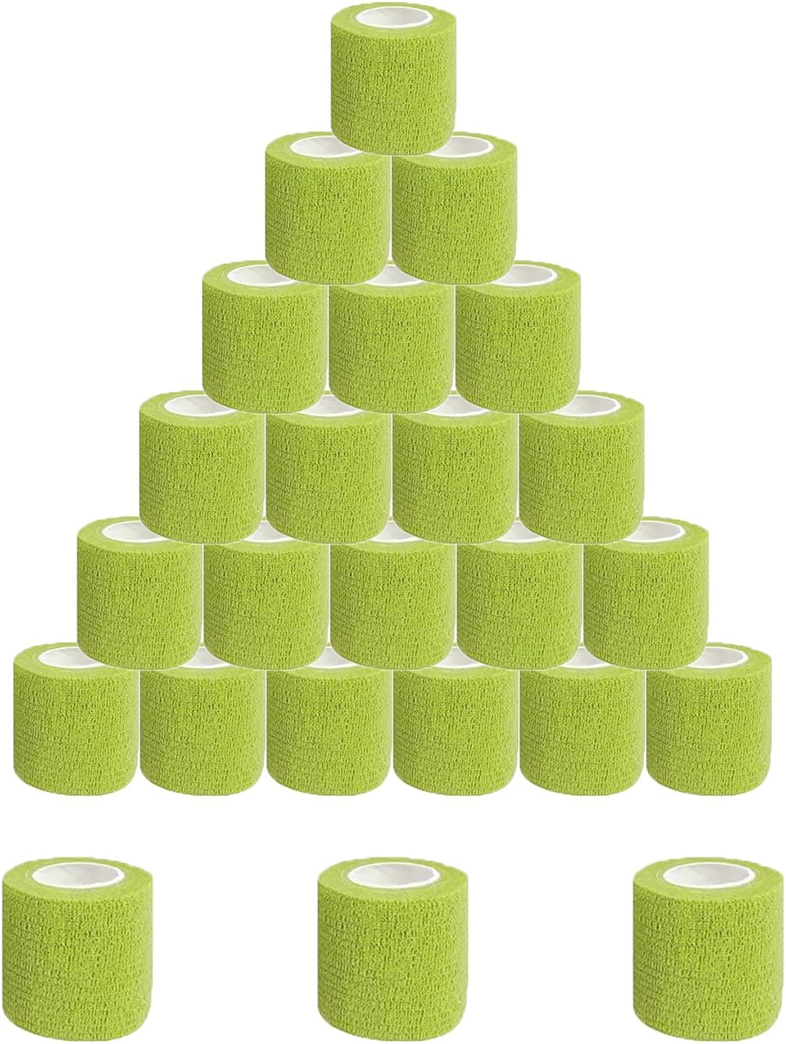YOZOTI 24 Packs Self Adherent Cohesive Wrap 2'' Wide, 5 Yards, Elastic Self Adhesive Tape, All Sports Athletic Tape, Non-Woven Wrap, Breathable Tape