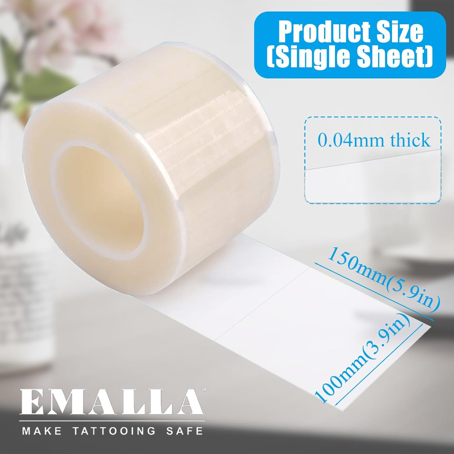 Emalla 0.04 Mm Tattoo Barrier Film 1200 Sheets image number 1