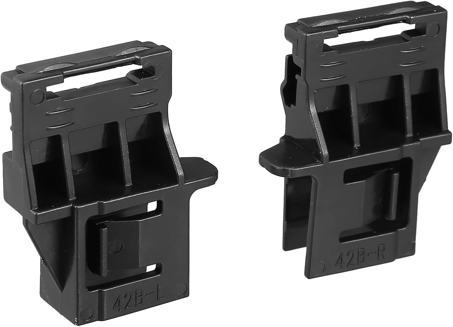 X AUTOHAUX 1 Pair Sunroof Sun Visor Fixed Buckle Sun Shade Clips for Honda CR-V CRV 2017-2021 Panoramic Sunroof Sun Visor Repair Slide Buckles Left Right Side LH RH POM Plastic Black image number 1