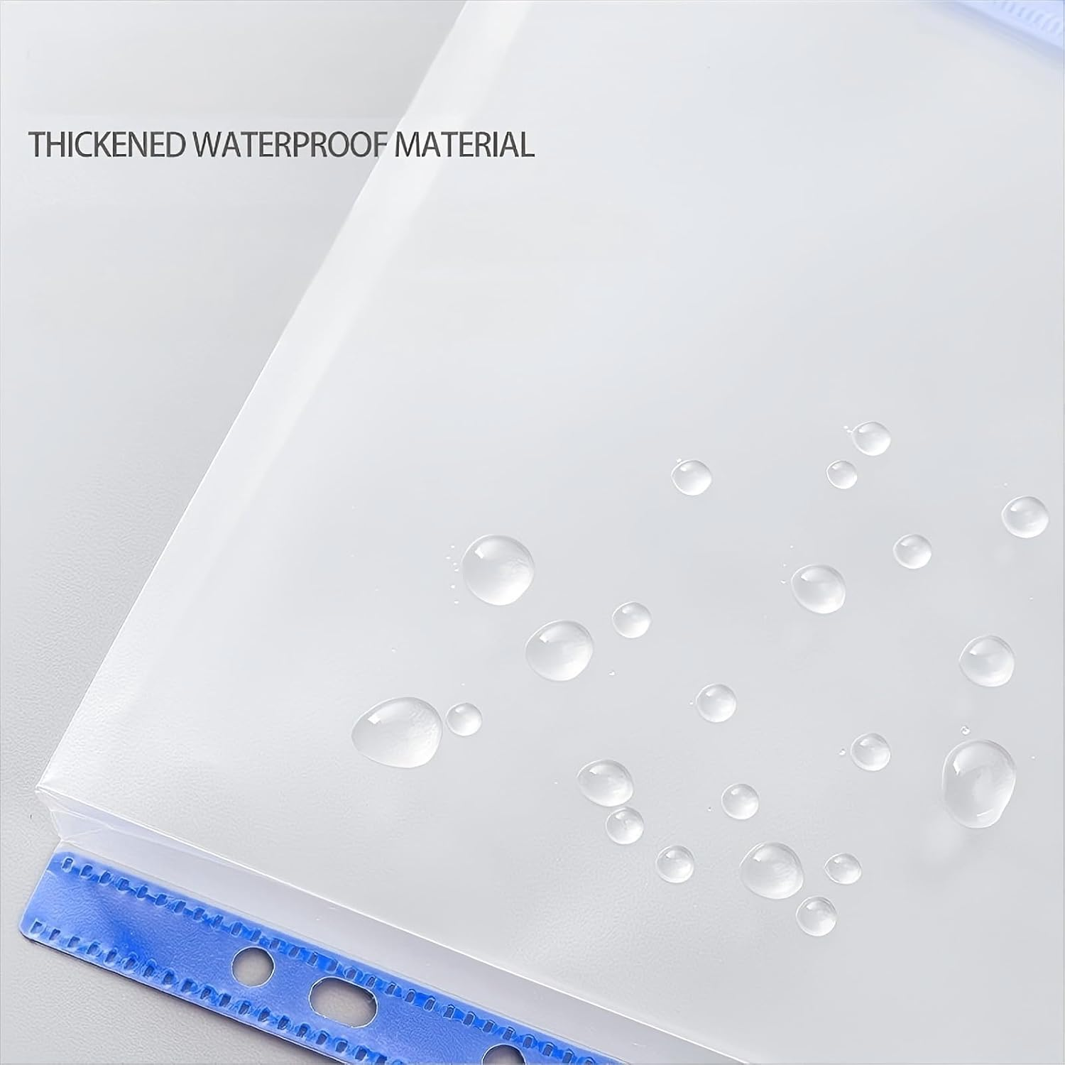 LORJE 6 Pcs Plastic File Folder Envelopes with Label Pocket, Transparent Assorted Colours Document Folders,A4 Clear Folders,File Envelopes Folder. image number 2