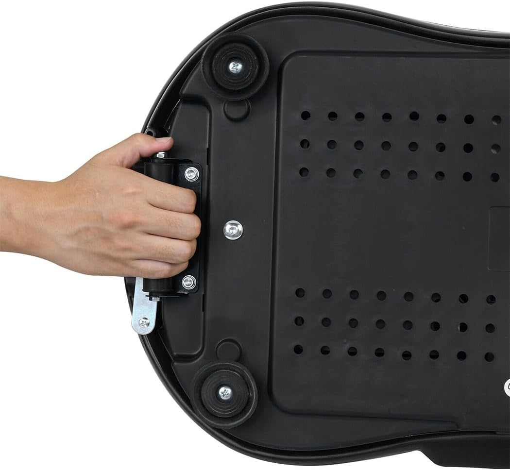 PORIYA Vibration Machine Exercise Platform,150Kg Capacity,99 Speed Levels,Remote Control Full Body Fitness Vibrating Plate,With Resistance Bands for Home Workout,Ideal for All Ages - Black image number 3