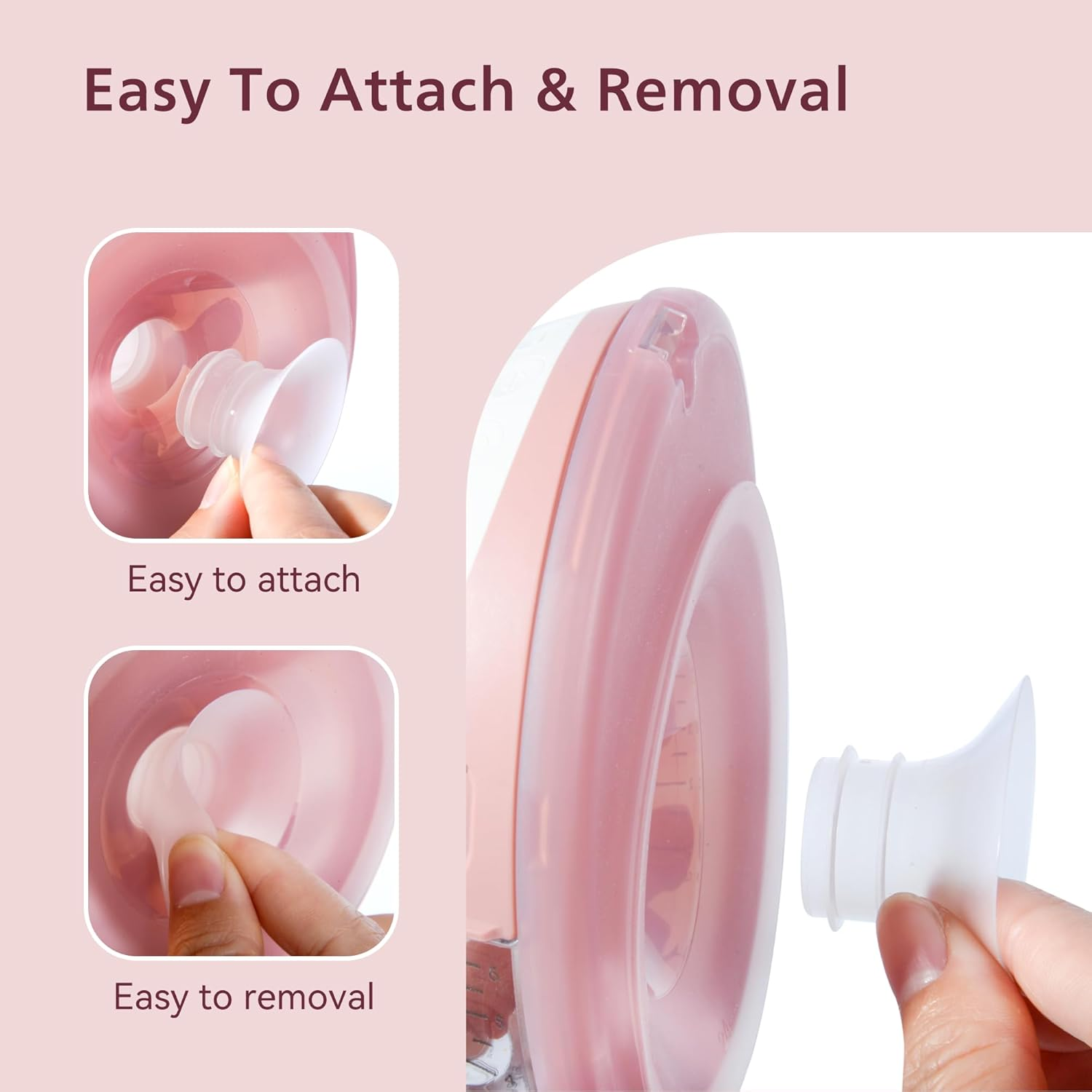 Flange Insert 19/21Mm for Momcozy M5 M6 M9 V1 Pro V2 Pro S12 Pro S9 Pro, Compatible with Elvie/Spectra/Willow Go/Paruu Breast Pump, Replacement Accessories, 4PCS image number 3