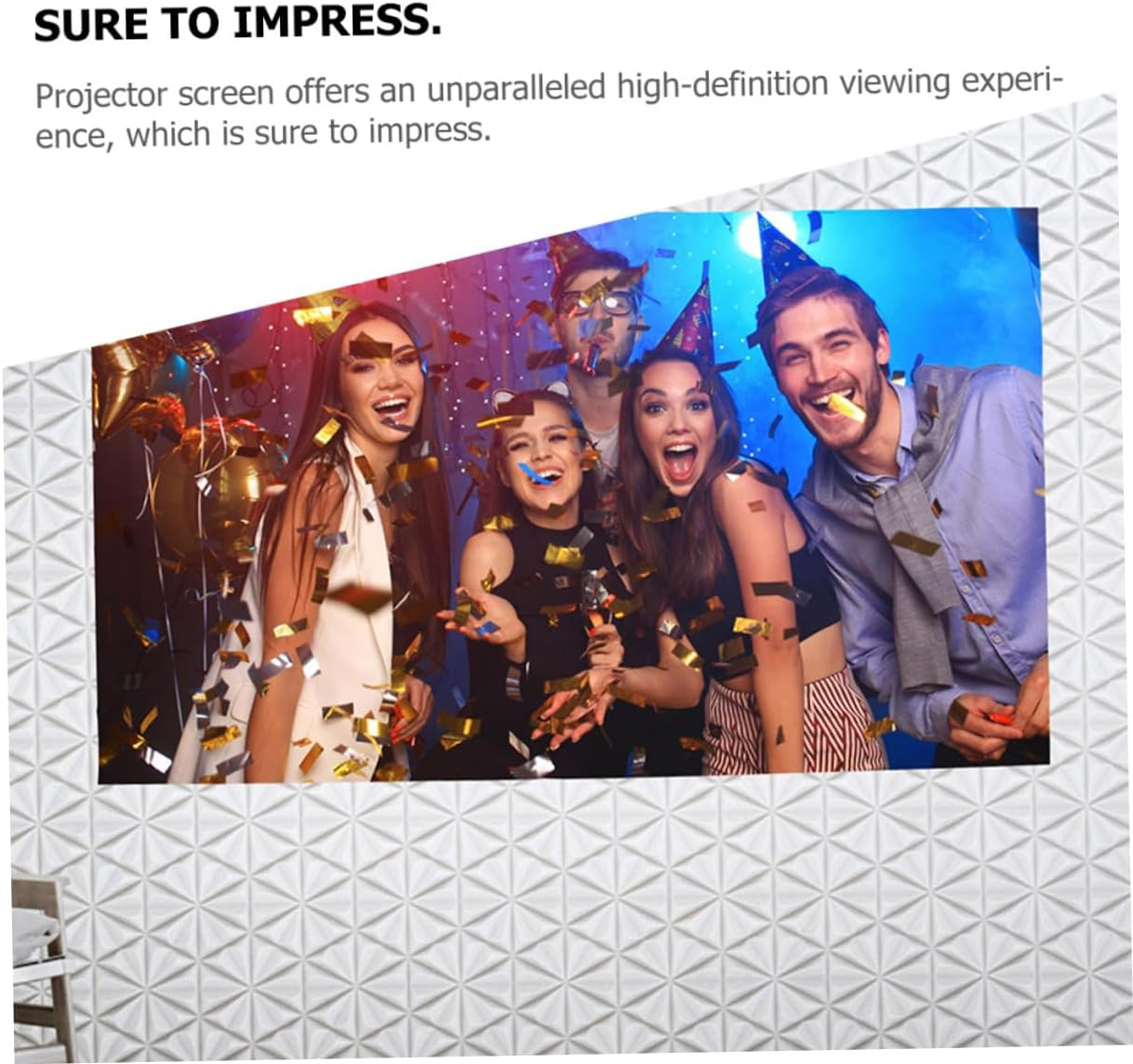 Veemoon Portable Light Curtain for Home Projector Movie Projector Screen Folding Screen Material for Hd Movies image number 5