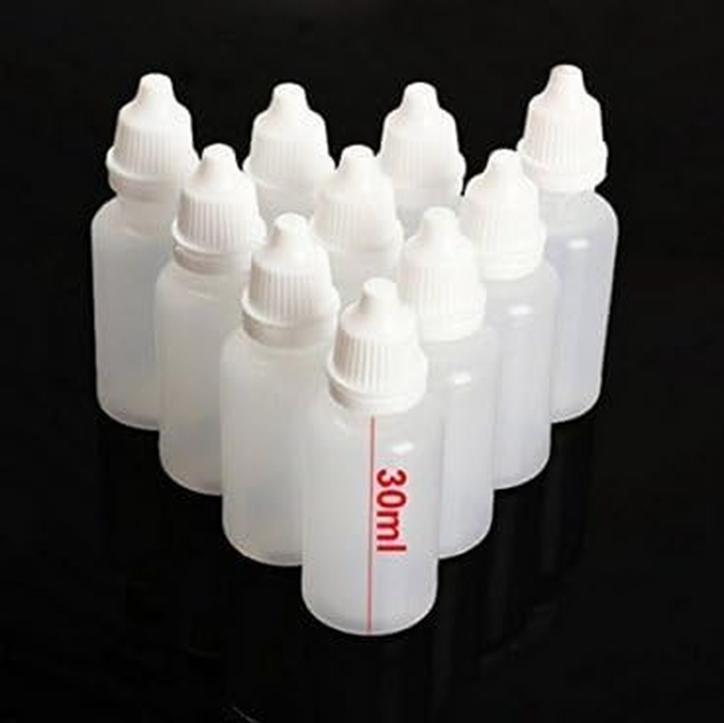 Erioctry 50Pcs 10ML/8ML/15ML/20ML/30ML Empty Plastic Dropper Dropping Bottles(Drops of Plug Can Removable) Portable Plastic Bottle Eye Liquid Dropper Refillable Bottles Containers (30Ml) image number 1