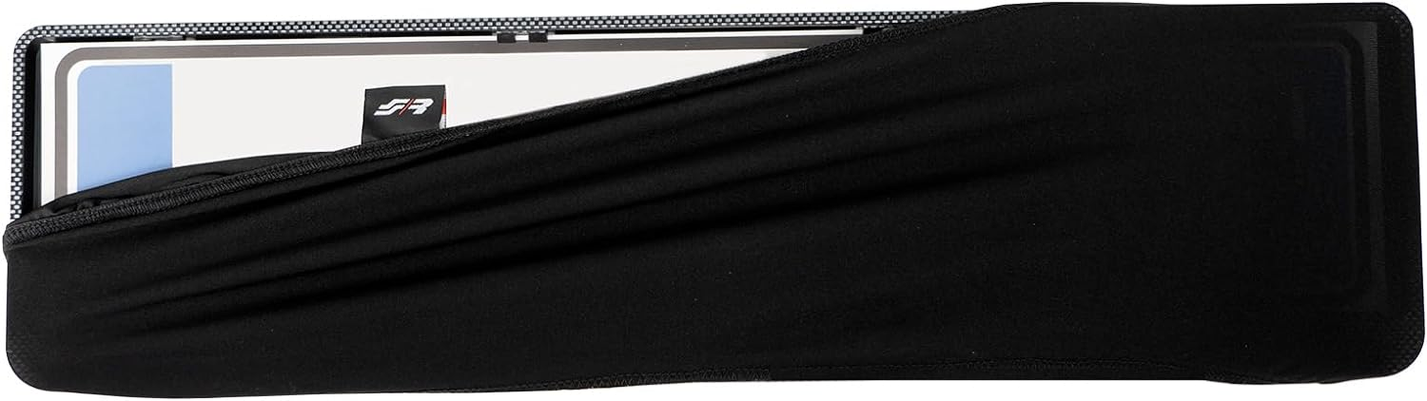 Simoni Racing LPC Universal Front And/Or Rear License Plate Cover in Black Stretch Fabric image number 6