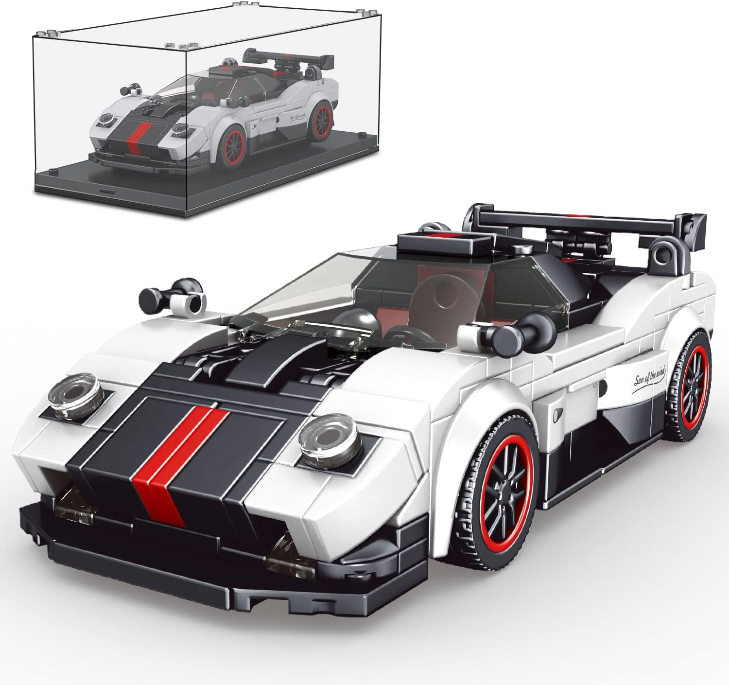 Mould King Speed Champions Nissan GTR NISMO Car Models Building Toys with Display Case, 27031 Model Car Kits Building Blocks, Racingcar Building Sets for Adults Kids 8+(384 PCS)