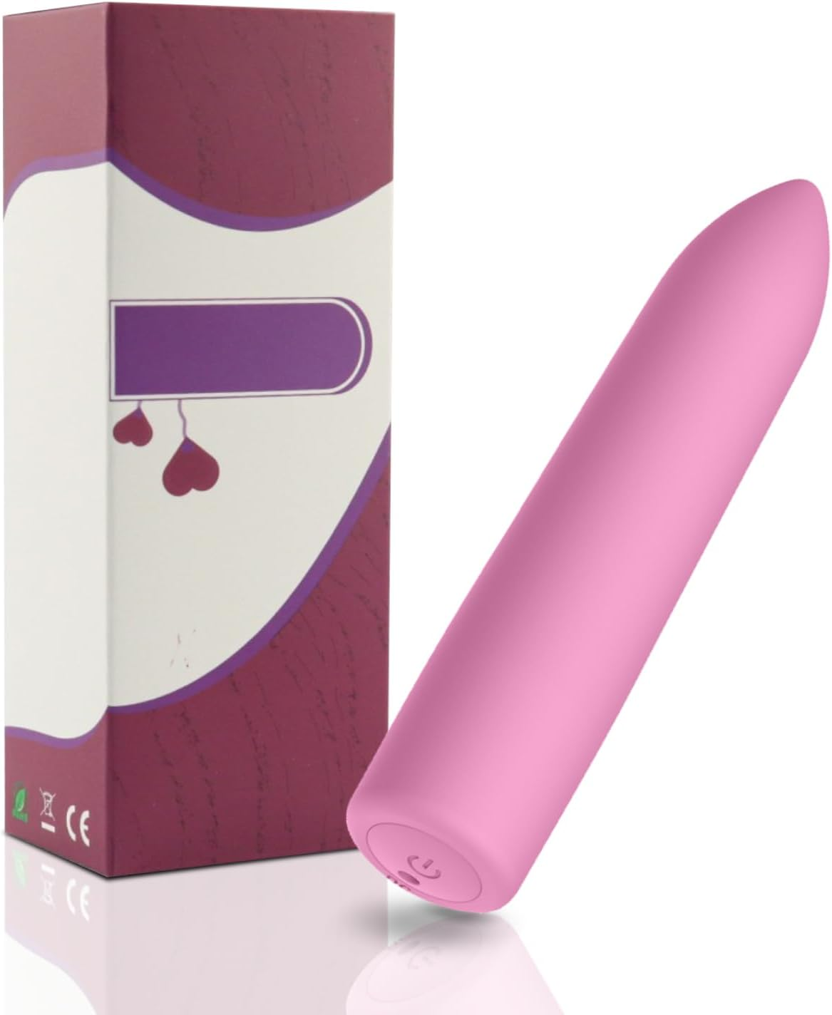 Pink Violet Portable Waterproof Mini Bullet Vibrator, Ideal Rechargeable Bullet Vibrator for Traveling (Colors Are Sent Randomly)