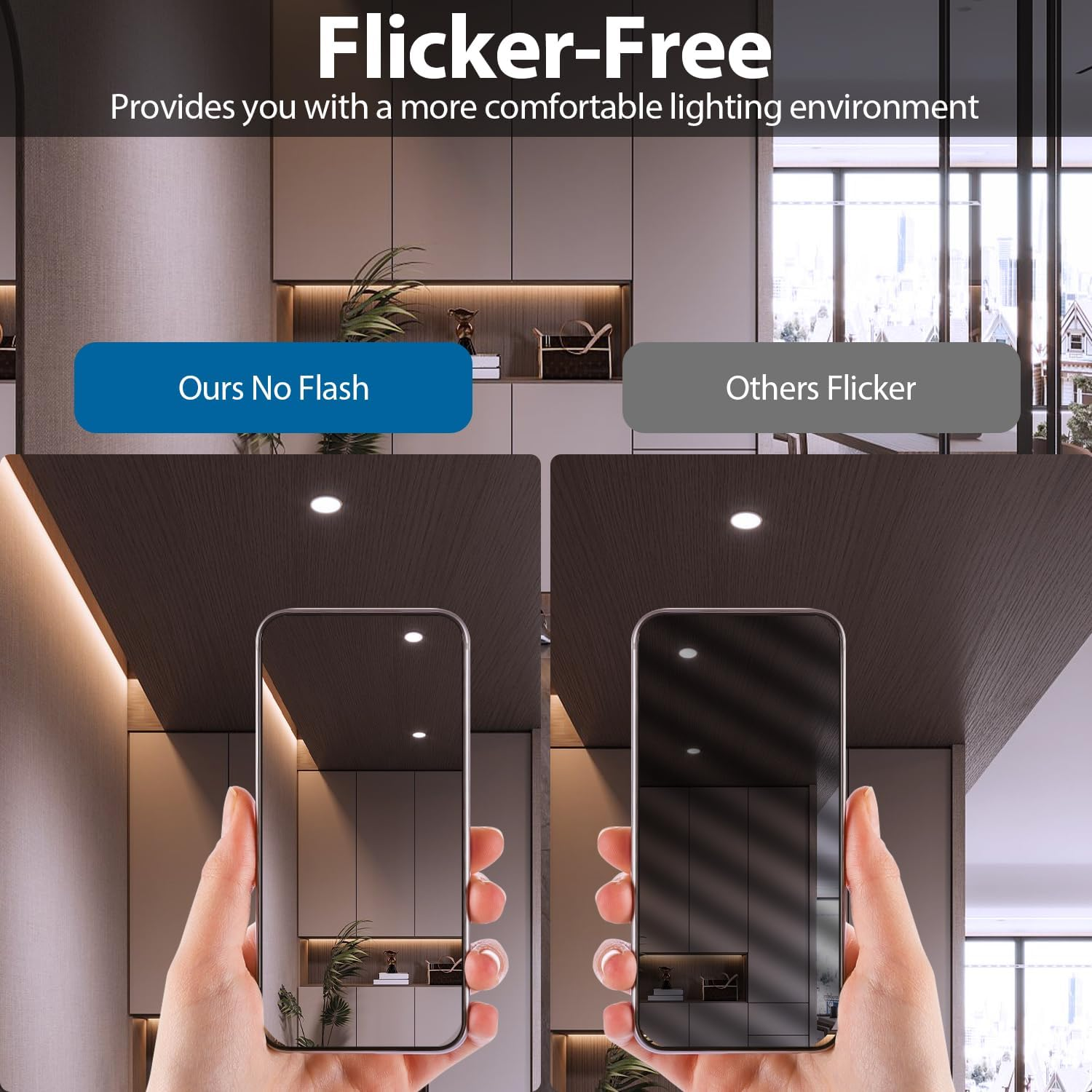 LUTW GX53 LED Bulb, 6W Equivalent to 50W Halogen, 6000K Cool White Light, Non-Dimmable, Beam Angle: 120&deg;, 556LM GX53 Recessed LED Spotlight for Cabinets, Showcases, Wardrobes, Pack of 4 image number 4