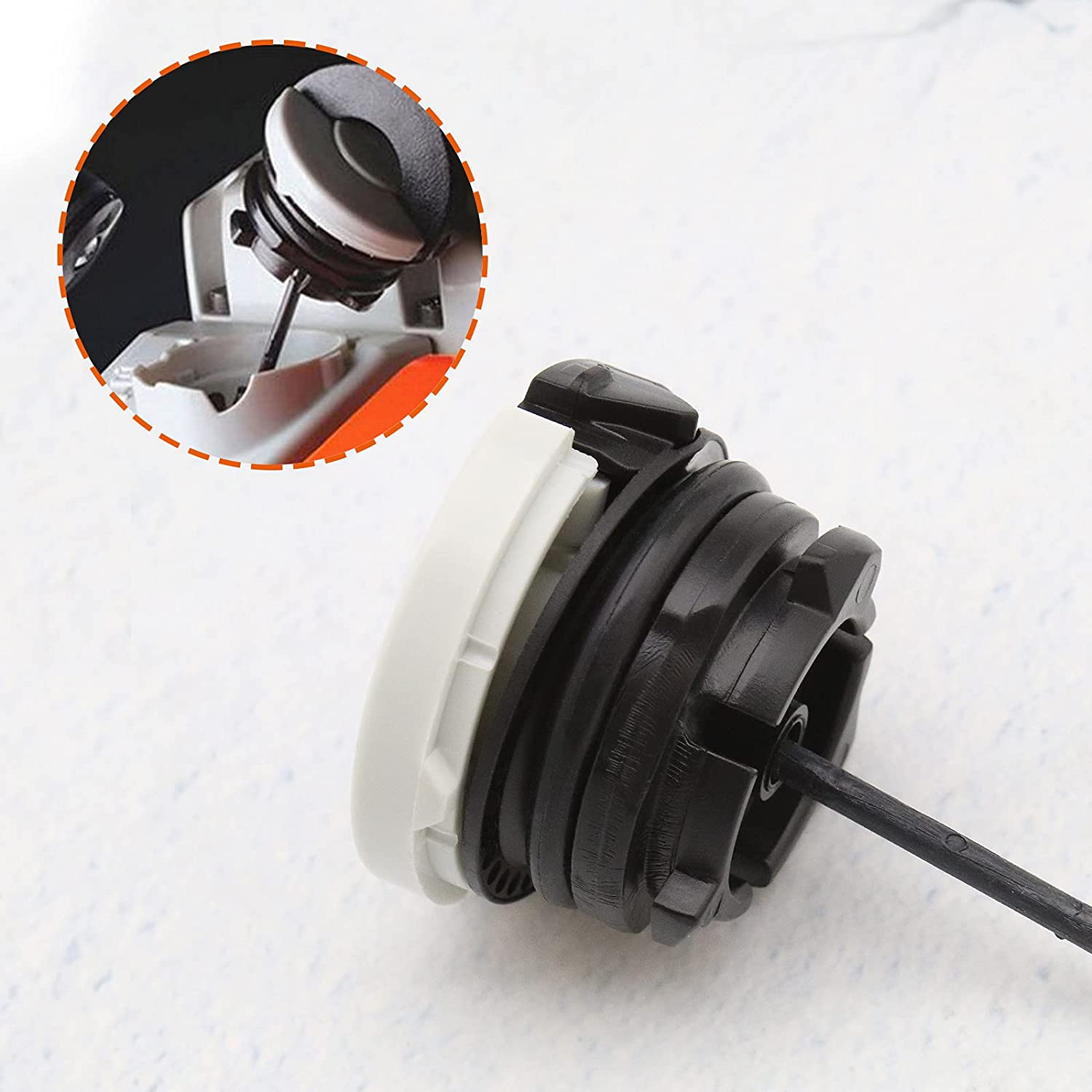 Emsea Pair of Gas Fuel Oil Cap Chainsaw Replacement Parts 0000 350 0537/0000 350 0533 Compatible with STIHL MS171 MS181 MS211 MS250