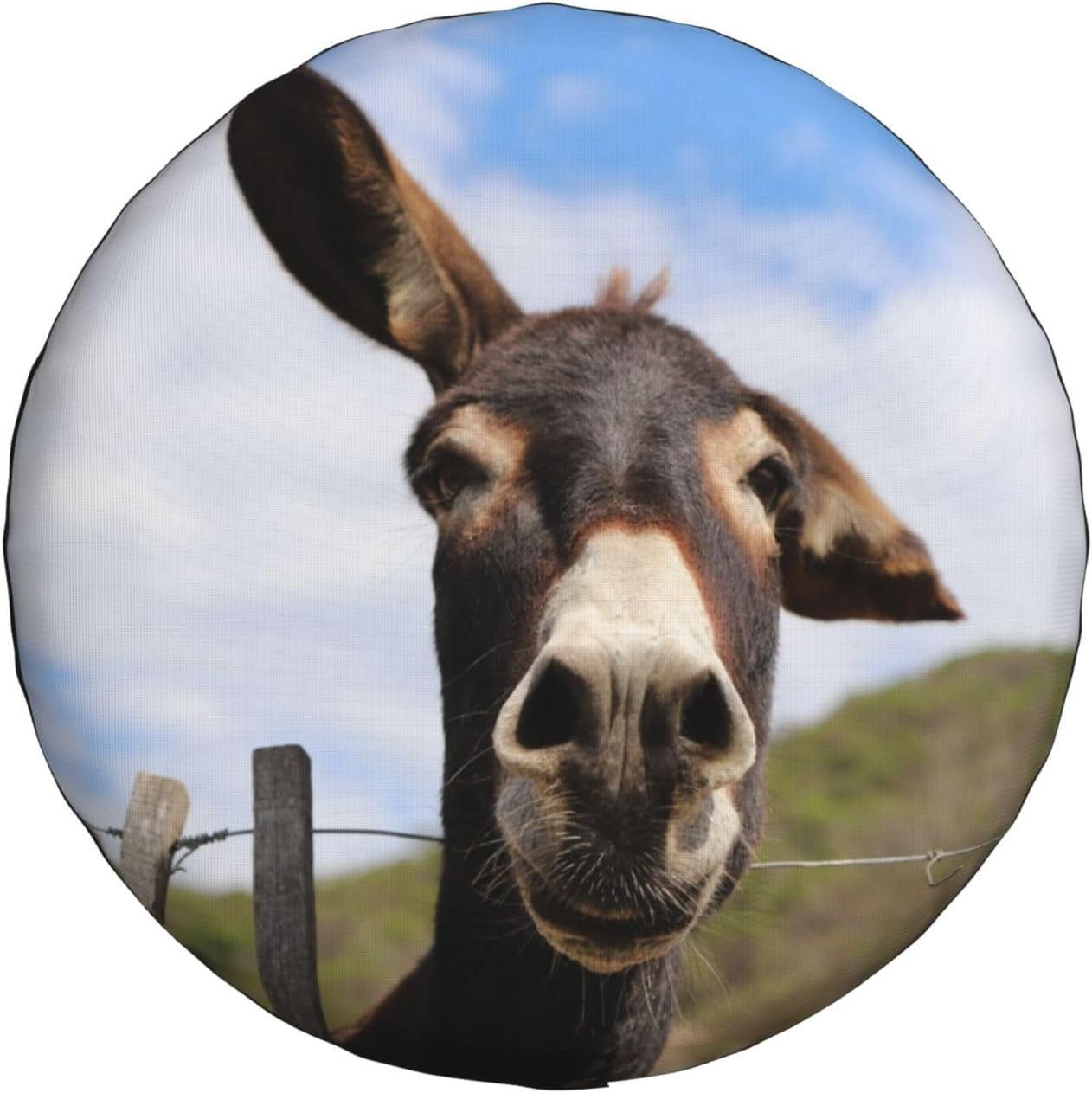Universal Spare Wheel Cover Super Funny Donkey Portrait Farm Animals Waterproof Dustproof Trailer RV SUV SUV SUV 15" image number 2