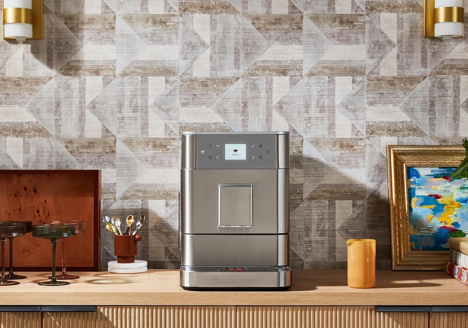 Kitchenaid Fully Automatic Espresso Machine KF6 - Stainless Steel (5KES8556ASX) image number 1