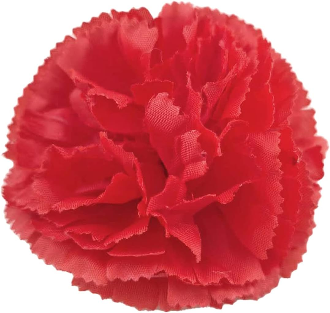 Flamenca Flower Chulapa Accessories Flamenca Girls Flowers Flamenca Women for April Flamingo Sevillana Chulapa and Dance (Pack of 6, Red White)