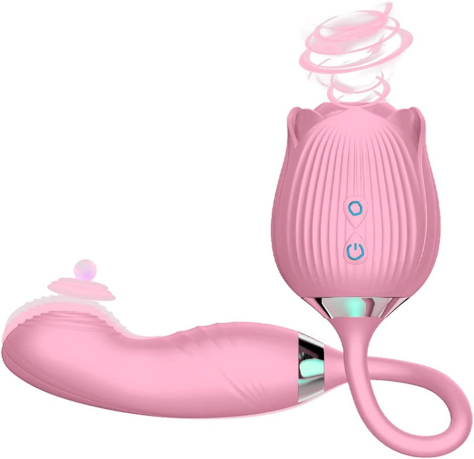 Sex Pleasure Toy for Womens Suck & Lick Memoriesh Rose Tongue Rechargeable Clitorals Sucking&Vibrating Machine Adult Toy for Women Couples 10 Mode Nipple Sucker G Sucking Toys for Women image number 2