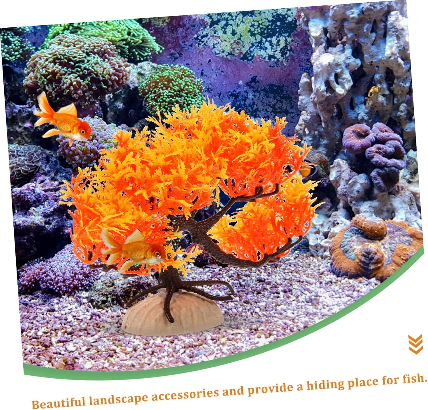 EXAOMBLE Artificial Pine Tree Model Aquarium Plants Decoration and Safe for Fish Tanks Lifelike Ornament for Enhanced Aquatic Environments image number 6