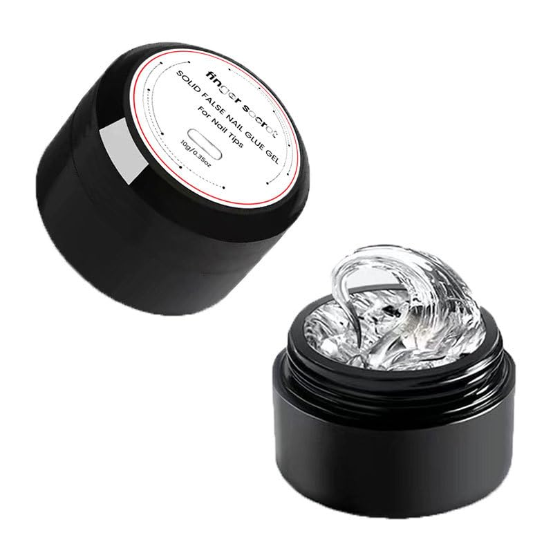 Solid Nail Glue Gel for Press on Nails 10ML Clear Professional Gel Nail Glue UV LED Strong Nail Glue Gel Curing Needed False Nails Long Lasting Acrylic Nail Glue Extra Strong 1Pc image number 2