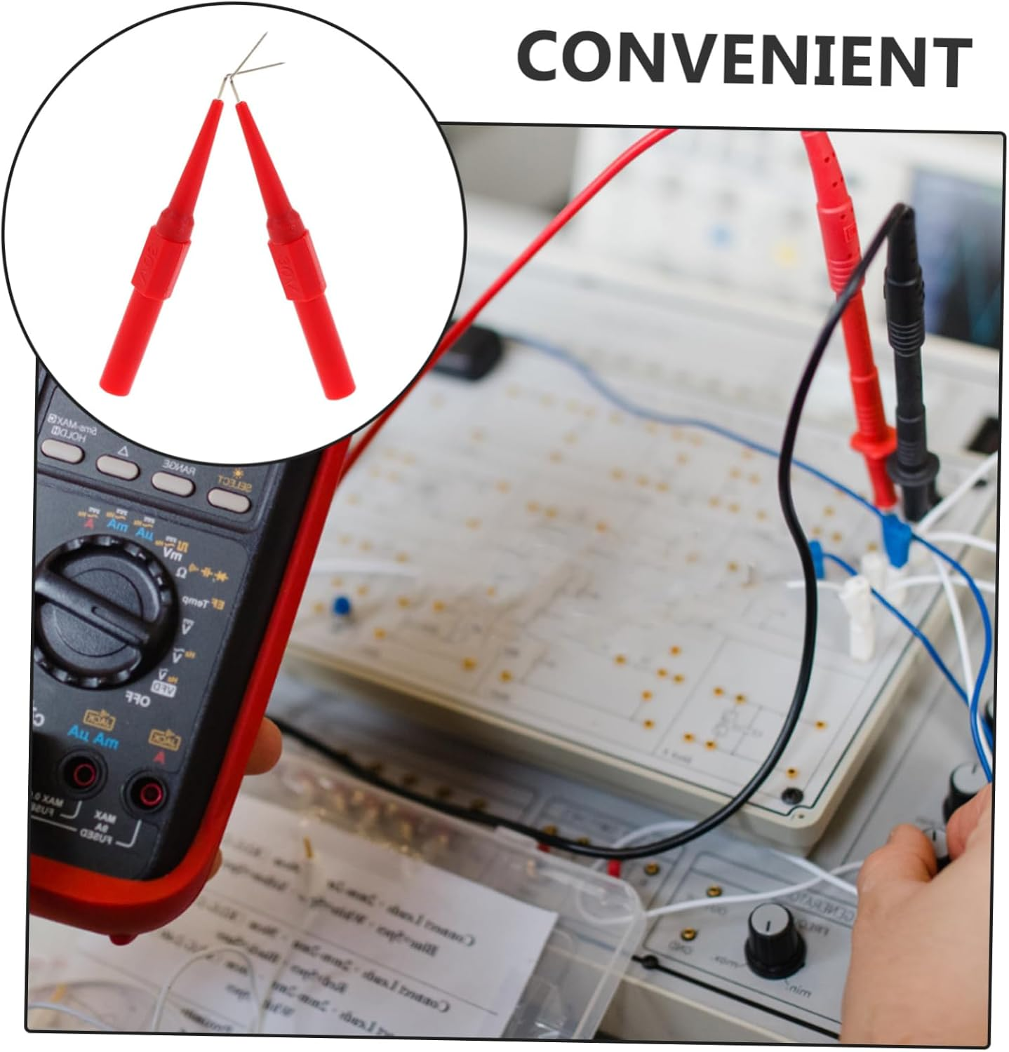 SOESFOUFU 2Pcs Back Probe Pins Test Probes for Automotive Repairing Test Pin Electric Cover Tools Leads Multimeter Kit image number 1