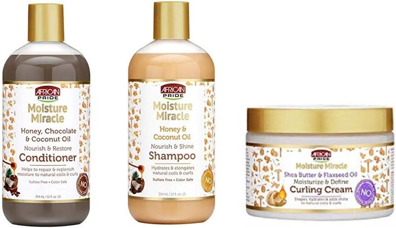 (COND&SH&CREME) - African Pride Moisture Miracle Combo (COND & SH & CREME)