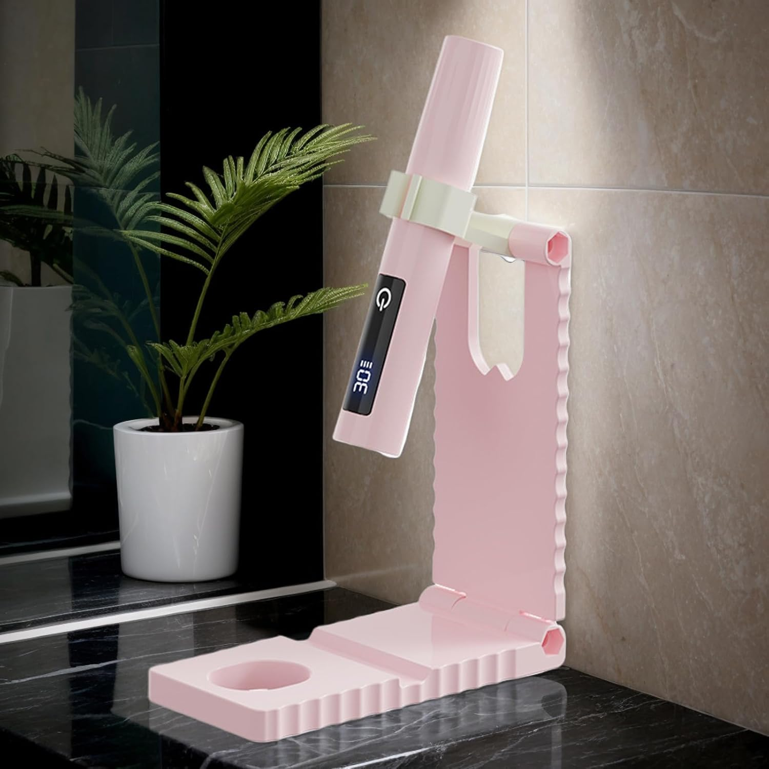 Mini UV Light for Gel Nails,Fingernail Curing Dryer USB Charging | LCD Display Nail Light with 2 Timing Modes for Camping Airplane Road Trip Desk Salon Studio Home Girls image number 2