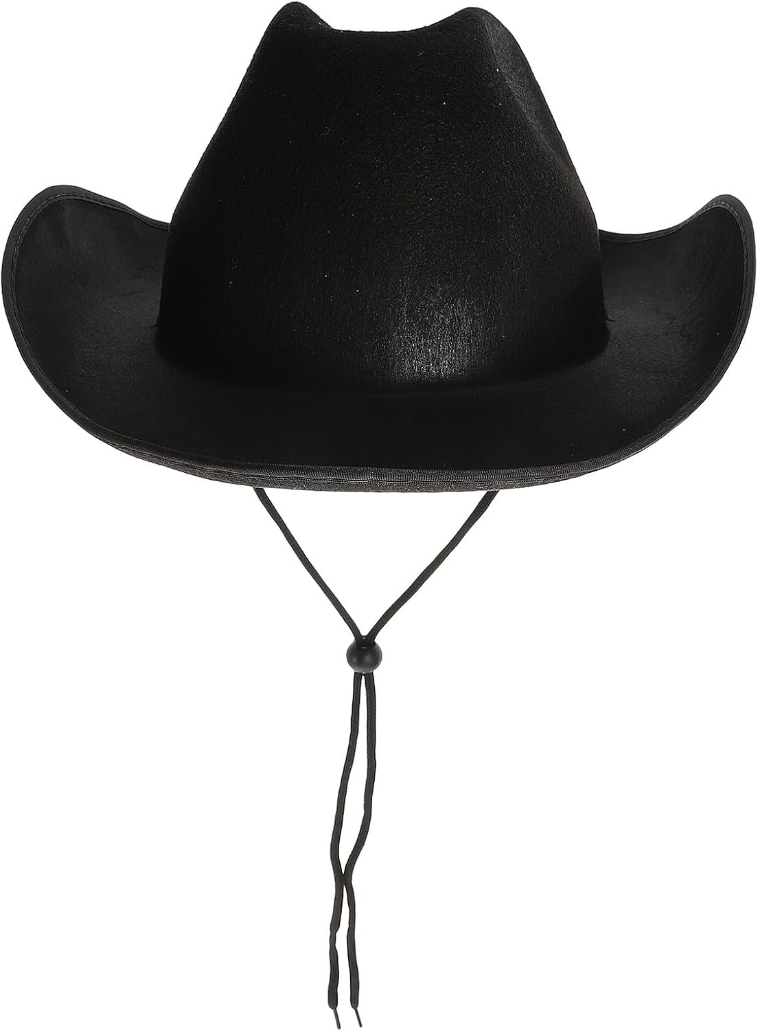 JOINPAYA Western Cowboy Cowgirl Hat with Chin Strap Wide Brim Black Party Festival Hat for Women Country and Western Dress-Up Accessory image number 4
