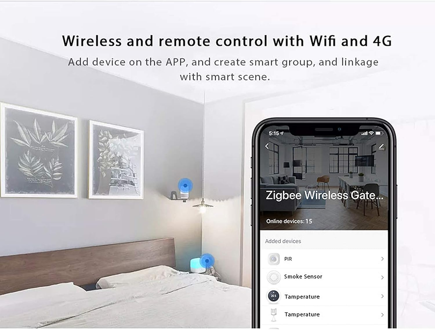 Gateway Hub,Powered by Tuya Zigbee Wired Smart Gateway Hub Smart Home Bridge Tuya/Smart Life APP Remote Control Center Wifi & Network Cable Connection for All Tuya Zigbee 3.0 Smart Products image number 4