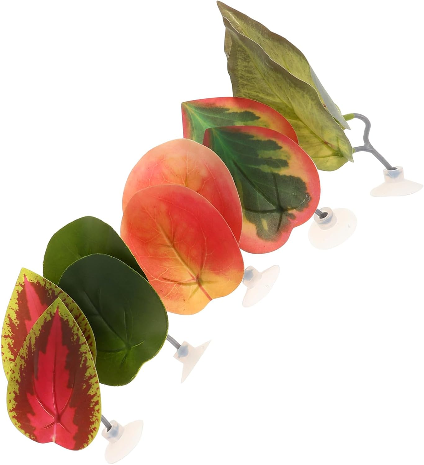 Gatuida 5Pcs Realistic Aquarium Plants Betta Hammock Leaves for Fish Tank Decor Betta-Friendly Resting and Breeding Pads Easy Installation Seamless Integration for Aquatic Pets image number 6