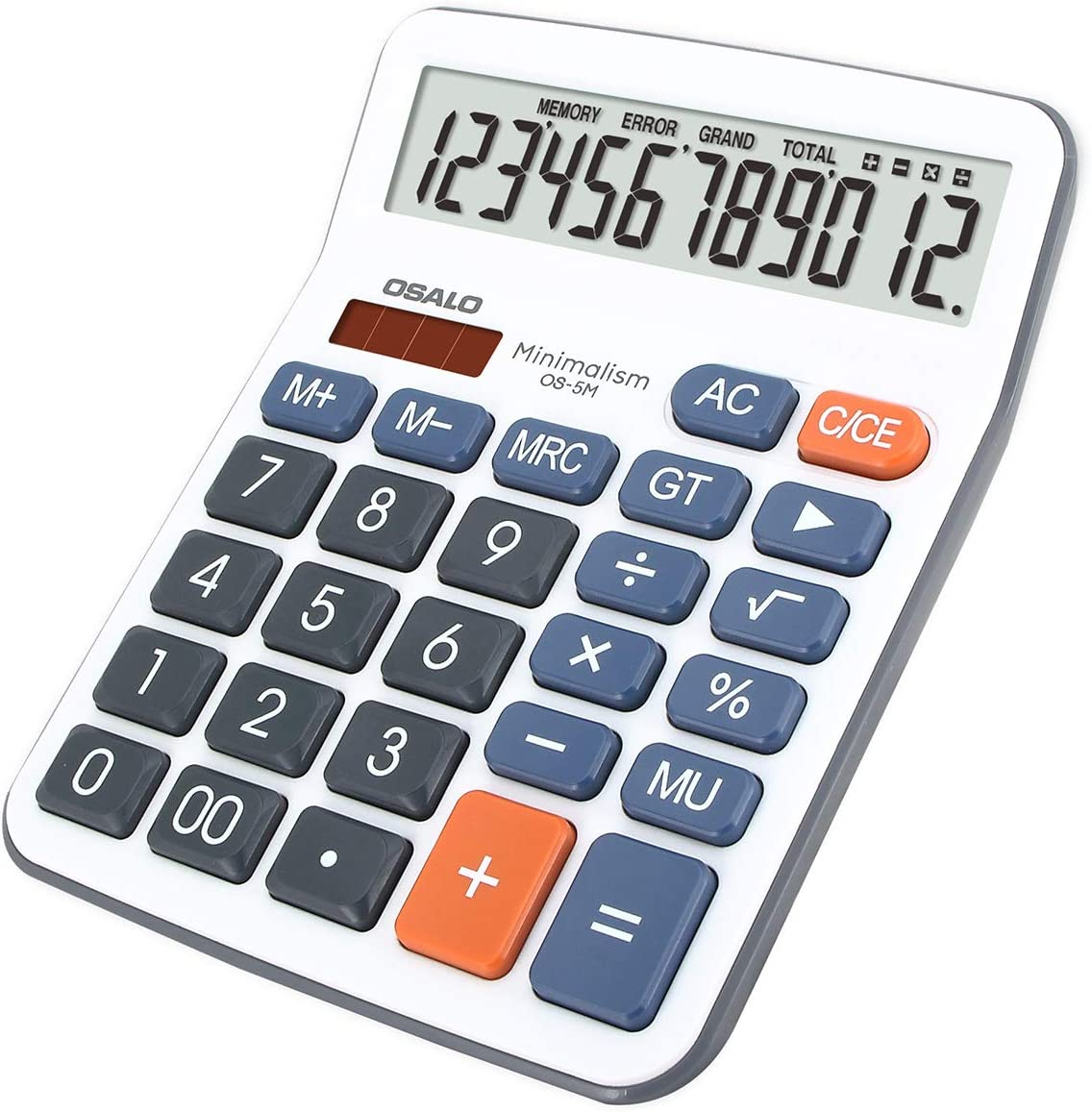 OSALO Calculator Large Buttons Large Display 12 Digit Big Desktop Office Calculator (OS-5M)