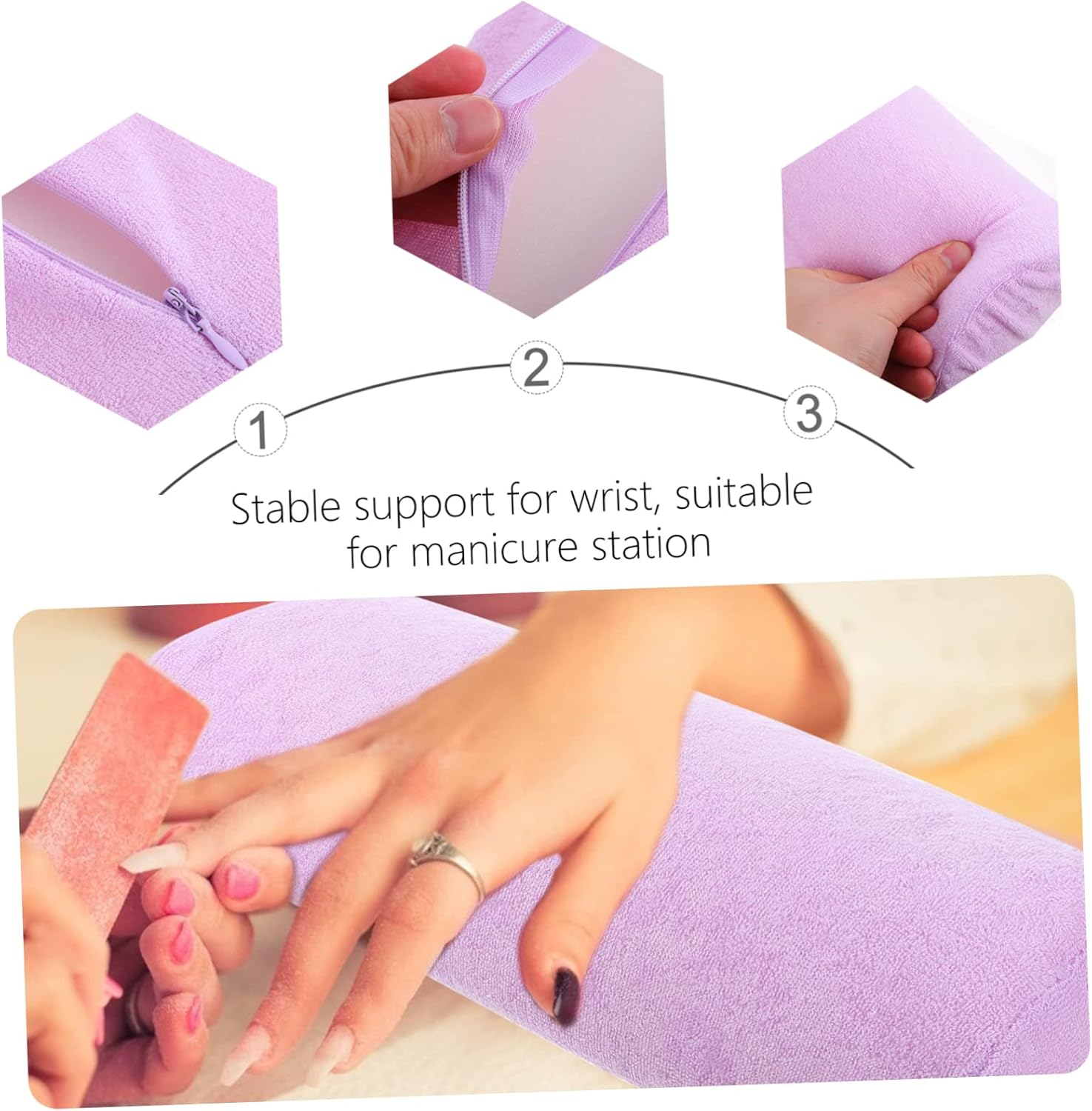 Hand Rest Pillow Wrist Cushion 29X13Cm Comfortable Support for Manicure Nail Art Home Use image number 5