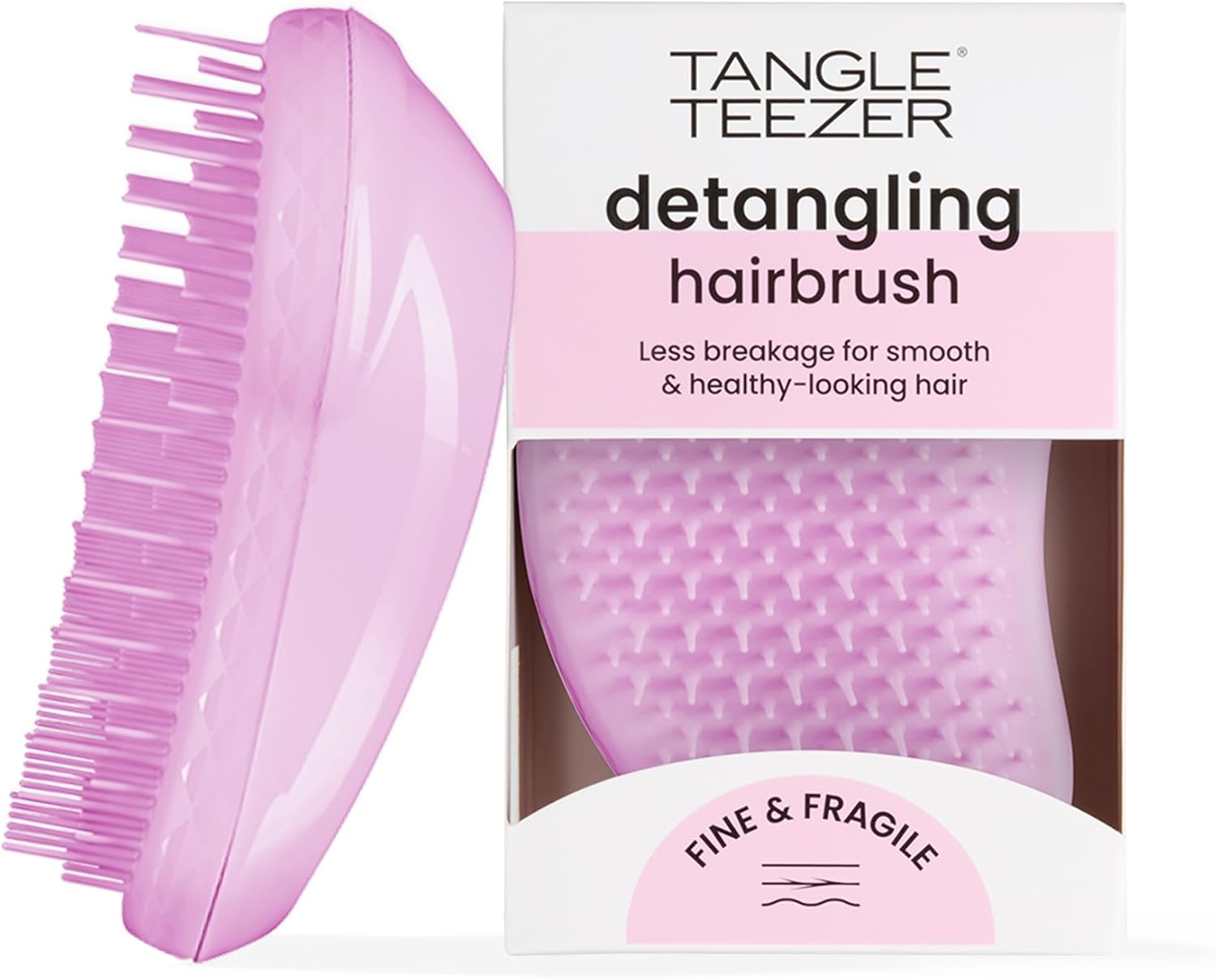 Tangle Teezer | the Fine and Fragile Detangling Hairbrush for Wet & Dry Hair | Colour Treated, Fine, Fragile Hair | Pink Dawn image number 3