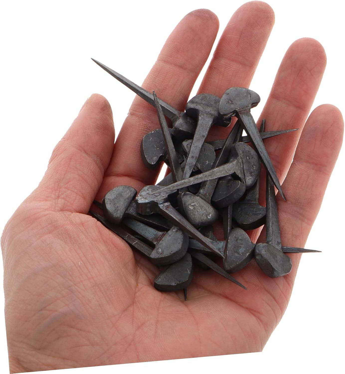 Yardwe 50Pcs Equestrian Hoof Nails Stable Horse Equipment Small Horse Equipment Horseshoe Tools for Horses Horseshoe Stakes Horseshoe Nail Horseshoe Mounting Accessories image number 3