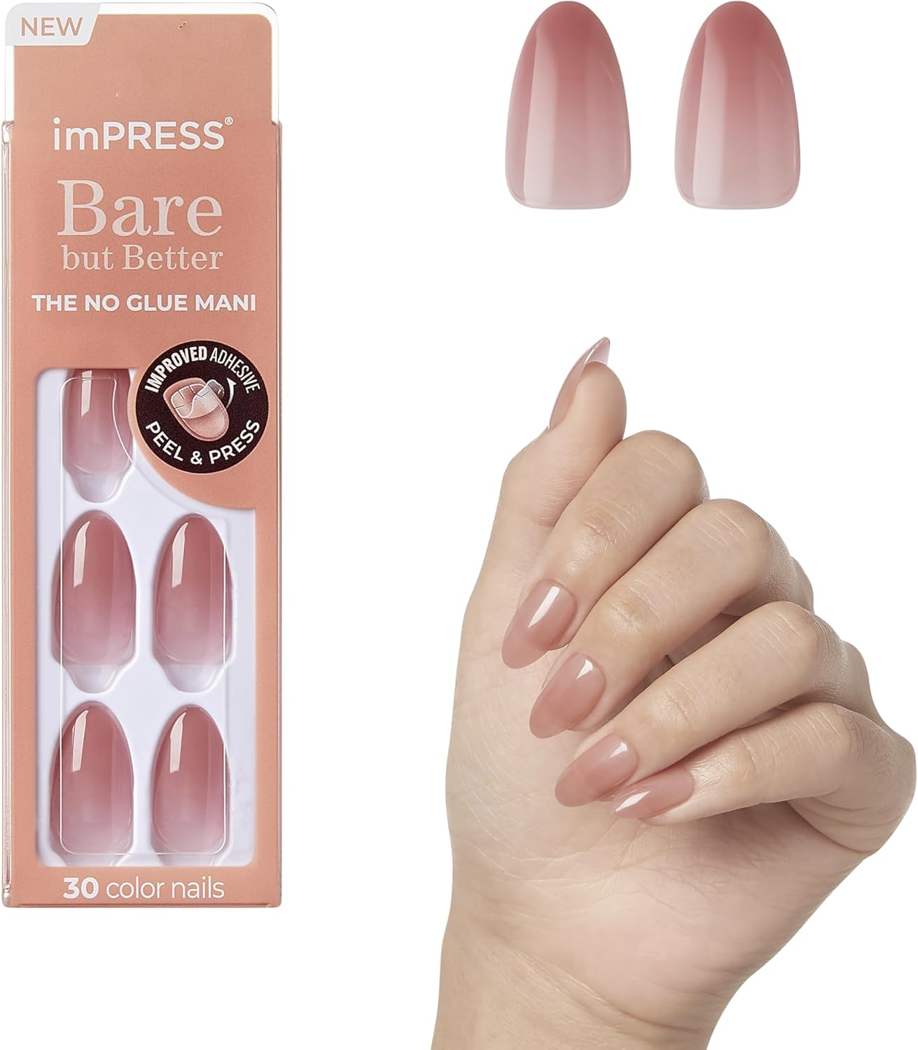 Kiss Impress Nails Bare but Better - Serenity | IMCB02 image number 4