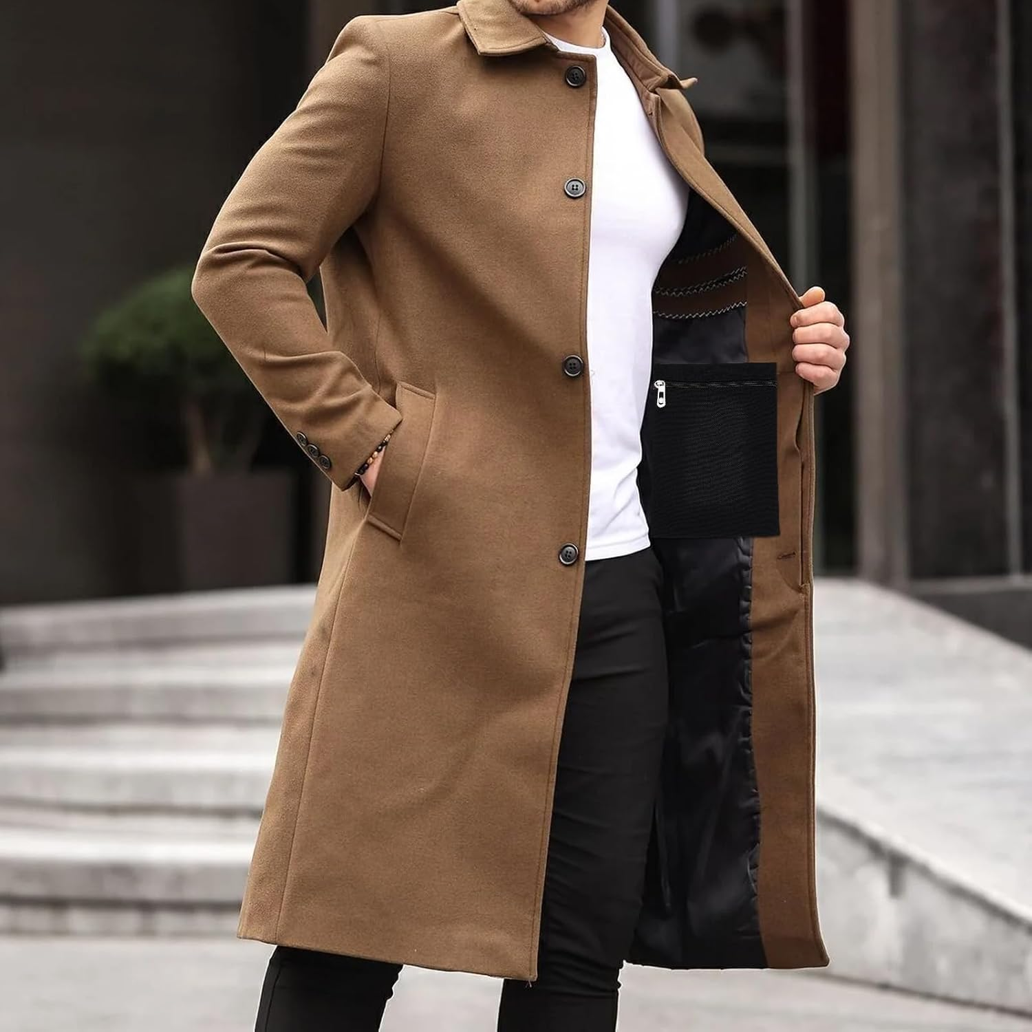 Ungtyb Sew in Pockets - Anti-Theft Pouch with Zipper | Sew in Side Pocket - for Passport Protection Jacket Clothes Sweatshirt Shirt Robe Hoodie Sweater image number 2