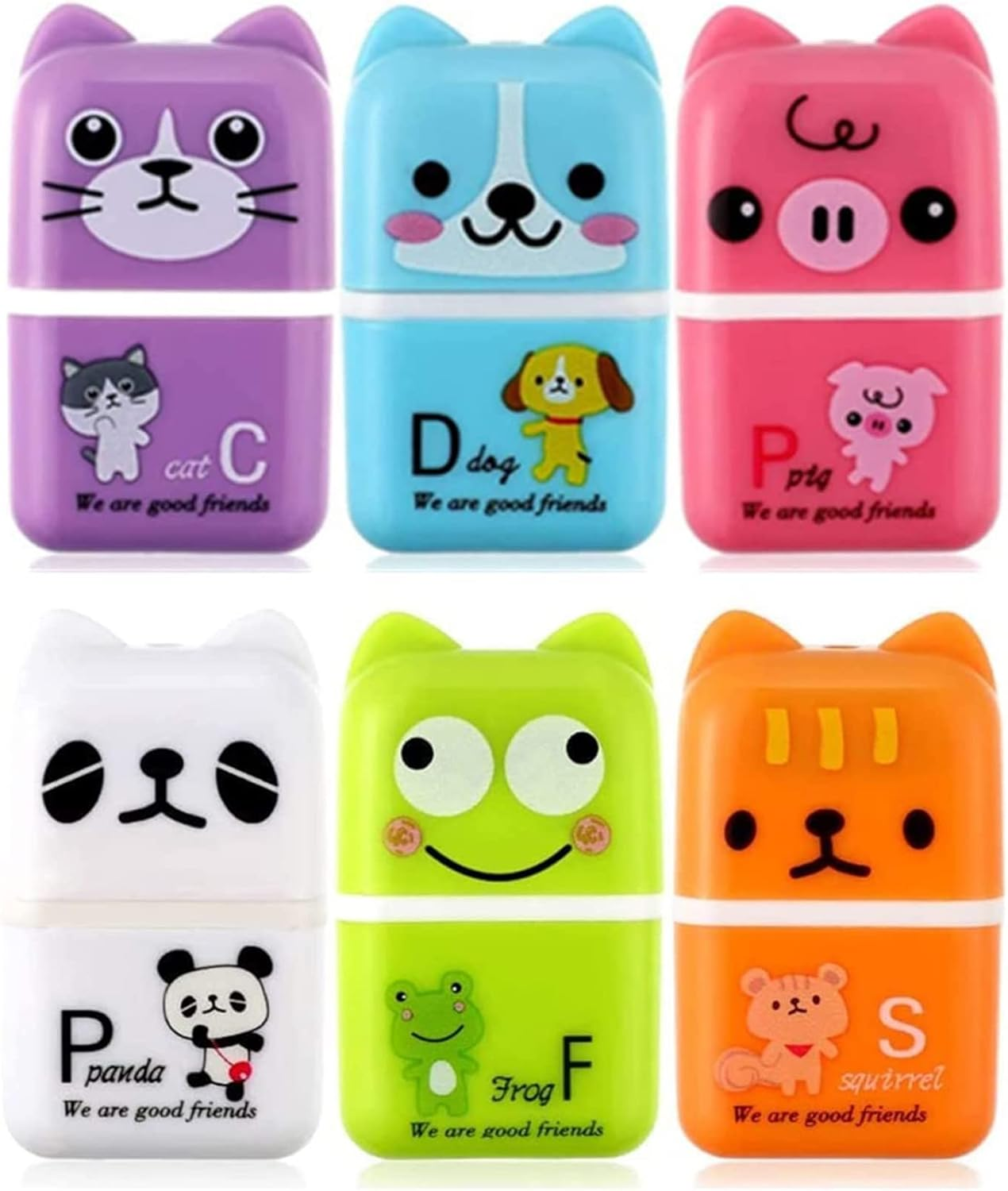 Cat Paw Shaped Cute Push Pull Design Retractable Pencil Erasers for Kids, 4 Colors,Fun Party Favor & School Supplies, Kawaii Drawing Eraser for Boys and Girls (SZE04A)