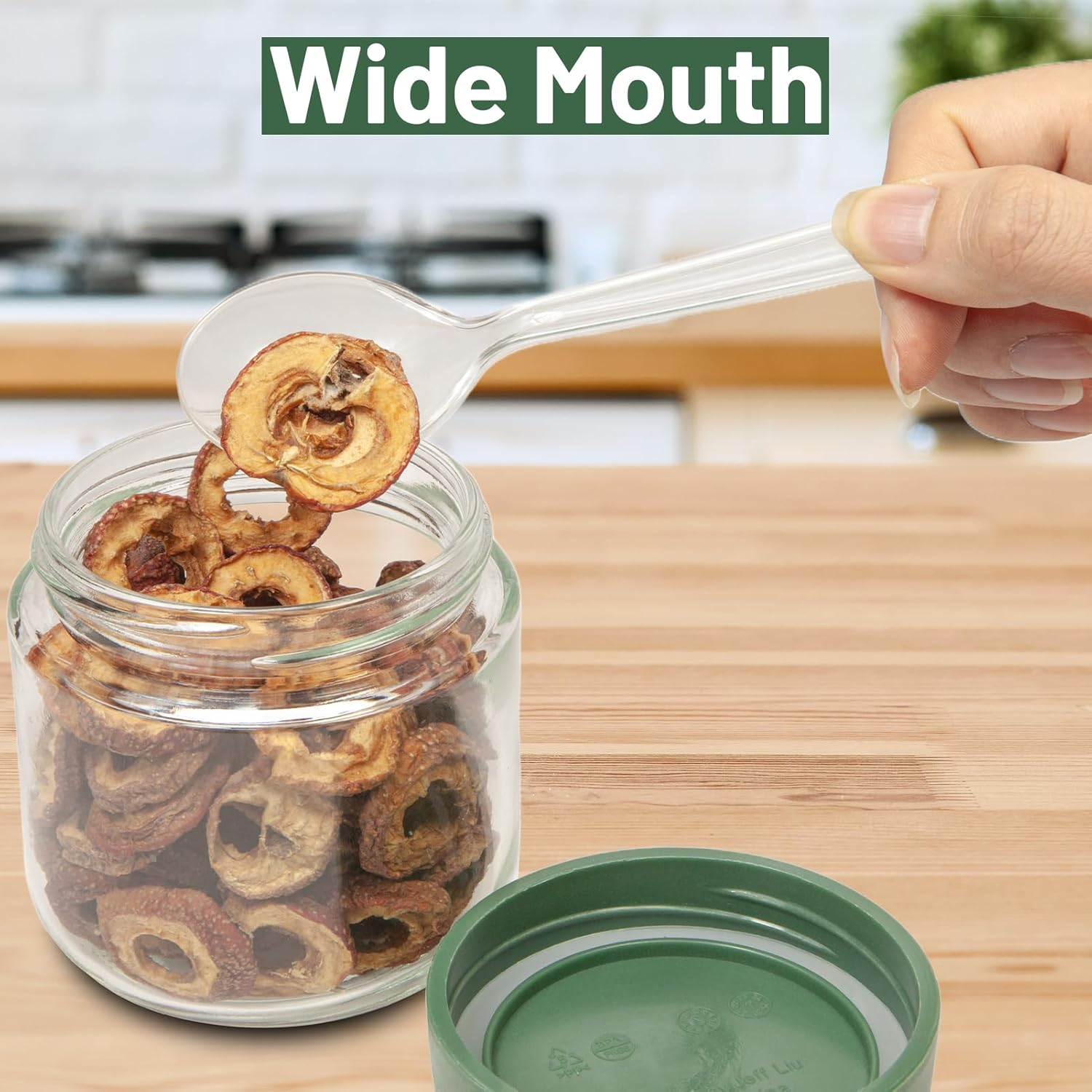 300ML Overnight Oats Containers with Lids,4 Pack Glass Storage Jar Sealing Cover Wide Mouth Mason Food Jar for Overnight Oats Snacks Salad Dressings Fruits Vegetables Yoghurt image number 5