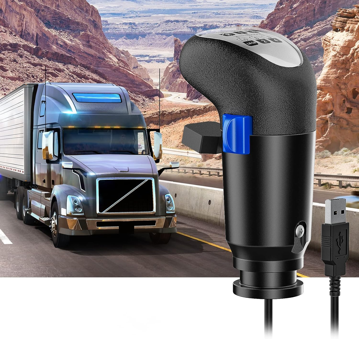 USB Gearshift Knob from a Man Truck ATS ETS for Logitech G29 G27 G25 THRUSTMASTER TH8A QH Gearshift Shifter Knob for ATS ETS2 Games AI PC image number 4