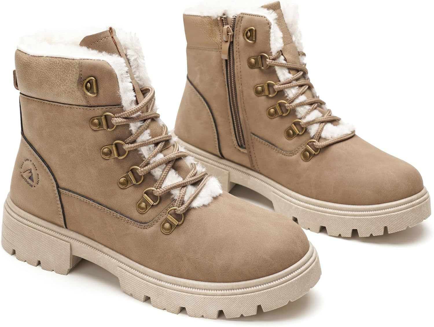 GLAMORA Women Snow Boots Waterproof Thermal Soft Fur Lining Non-Slip Warm Comfortable Winter Mountain Work Snow Boots