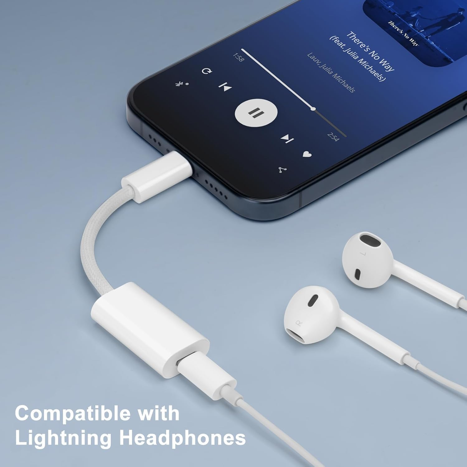 FARLINK USB C to Lightning Headphone Audio & Charging Adapter, 5-In-1 Charging/Data Transfer/Audio Adapter/Phone Calls/Control Music for Iphone 17/16/15, Ipad Pro, Macbook, Galaxy (Braid Cable) image number 4