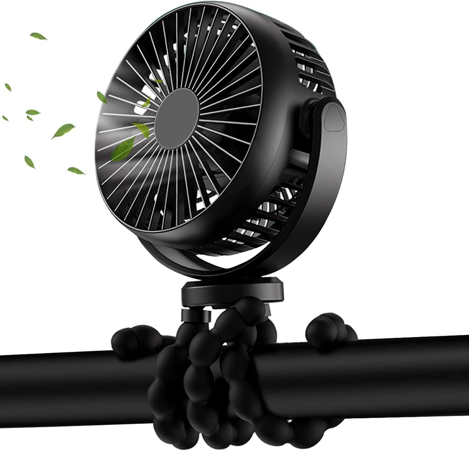 Stroller Fan Clip on Baby 5200Mah Portable Fan Rechargeable Battery Operated Fan Mini Handheld Car Seat Fan Small USB Desk Personal Fan for Stroller Accessories/Crib/Home Office/Traveling/ Bbq/Gym image number 1