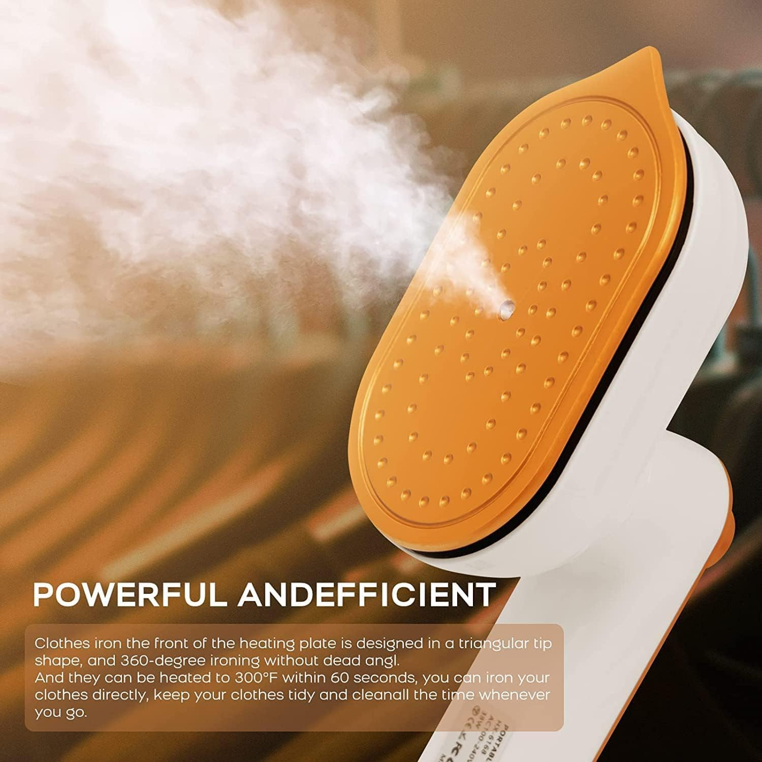 Portable Steam Iron - 2025 New Travel Mini Steam, Portable Micro Small Dry & Wet Ironing Machine, Mini Steamer for Clothes Travel Size, Foldable Handheld Iron and Steamer All in One (White) image number 2